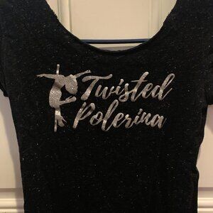 🙌 2/$55 Twisted Polerina Signature OG Logo Twisted Cutout Back Pole Shirt